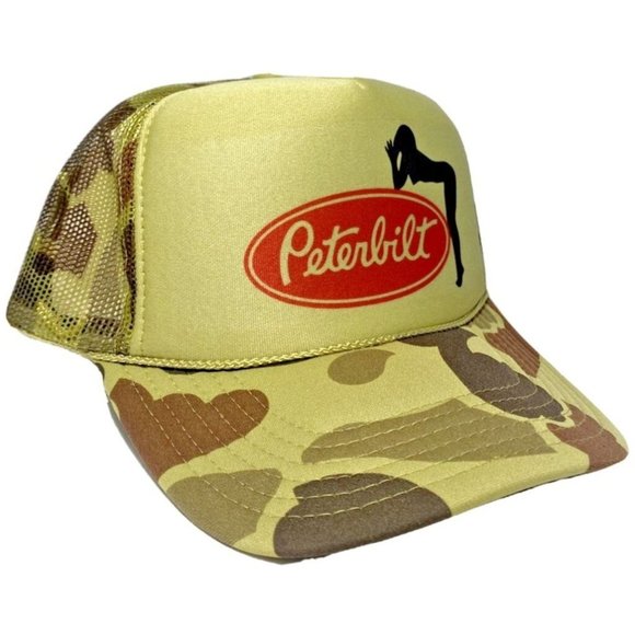 Peterbilt Trucker Hat - Camo Foam Snap Back Trucker Hat - Picture 2 of 3